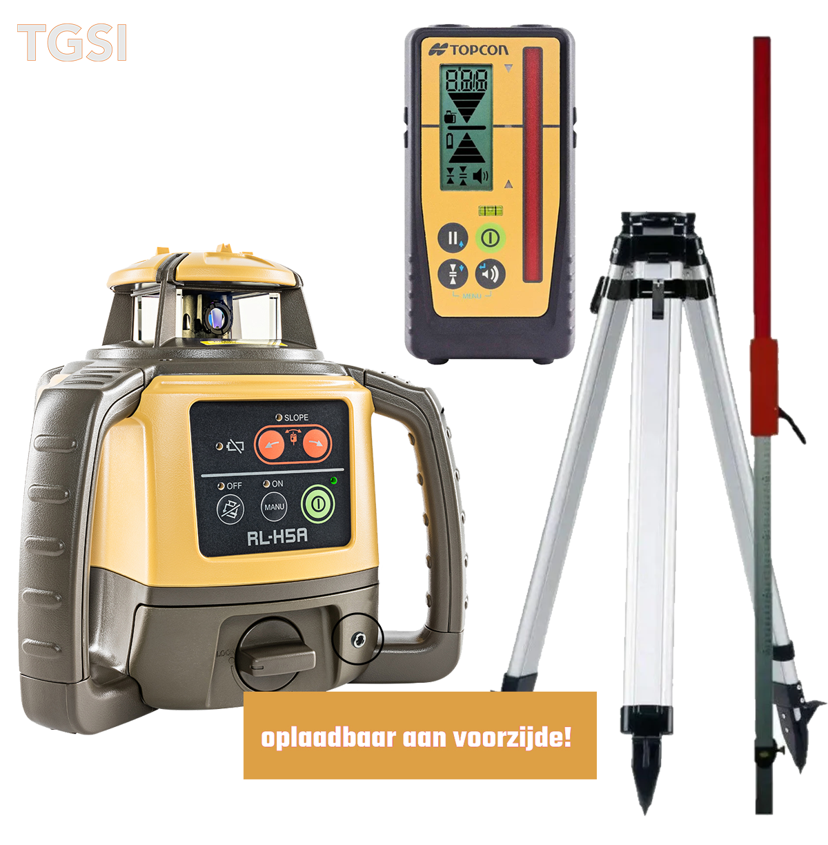 TGSI-Topcon-RL-H5A-met-laadplug-LS-100D-statief